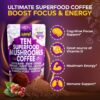 Polvo de café superalimento con hongos adaptógenos para energía