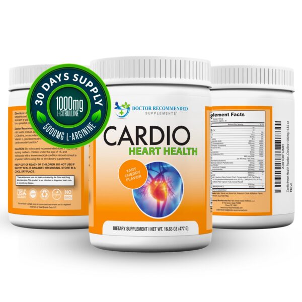 Caja del suplemento cardio con dos frascos