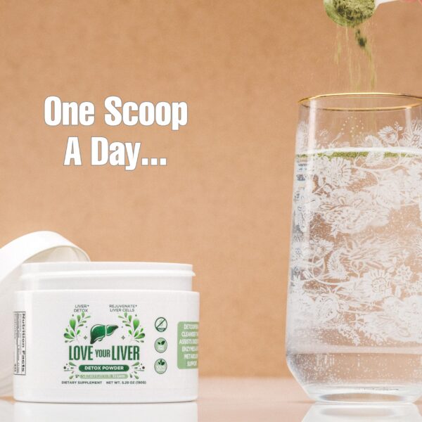 Polvo detox hepático Love Your Liver en medida diaria
