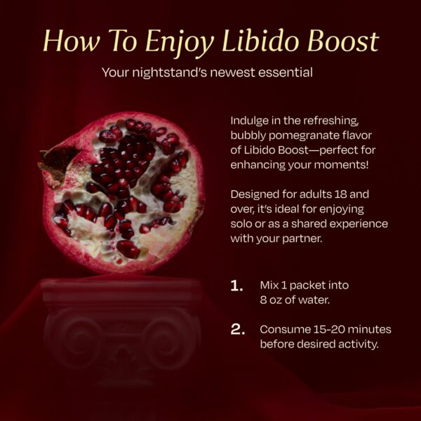 Polvo efervescente potenciador libido para hombres y mujeres