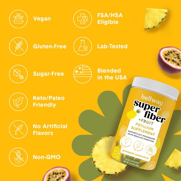 Polvo de fibra Bellway para salud intestinal y digestiva