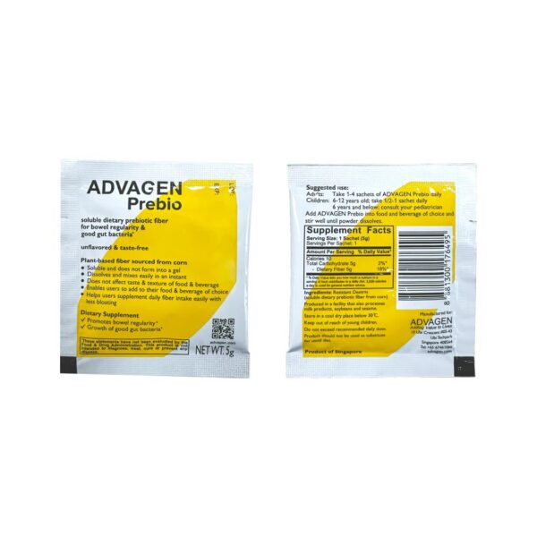 Polvo de fibra sin sabor ADVAGEN fácil de mezclar