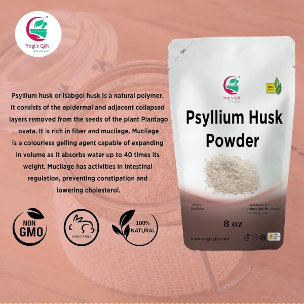 Polvo de fibra soluble psyllium sin sabor YOGI'S GIFT
