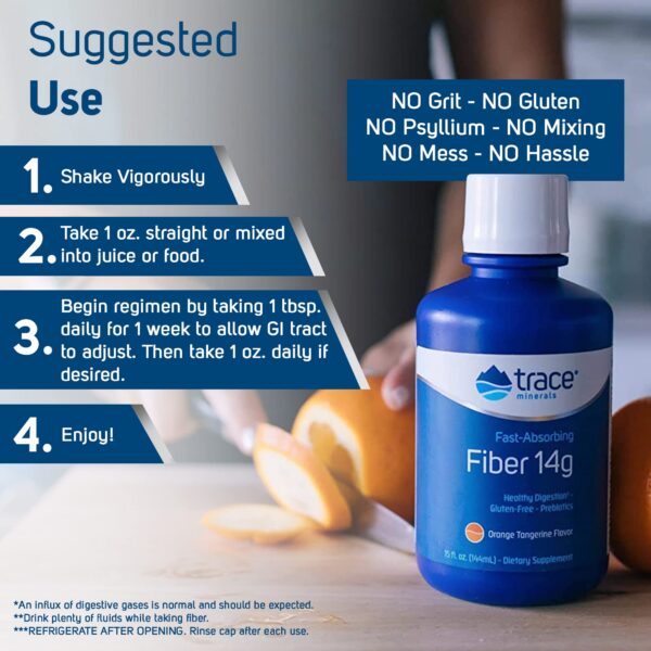 Polvo fibra soluble Trace Minerals sabor naranja mandarina