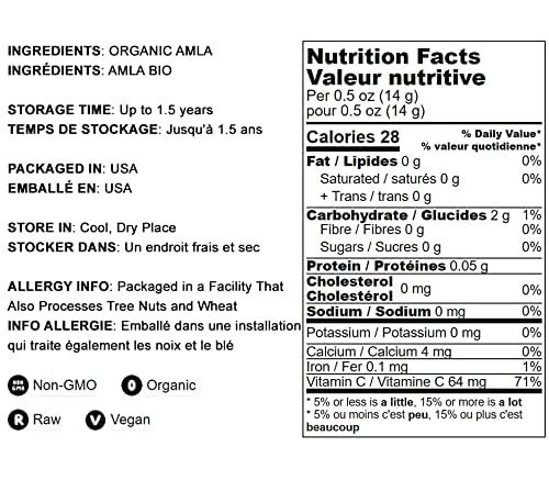 Version 1.0.0 Polvo fino Amla Food to Live puro kosher vegano 6 libras