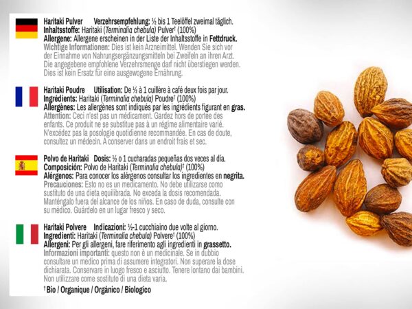 Version 1.0.0 Suplemento natural Haritaki DR WAKDE'S para bienestar vegano