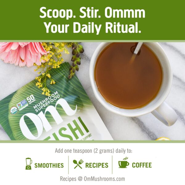 Polvo hongo adaptógeno Reishi Om Mushroom Superfood