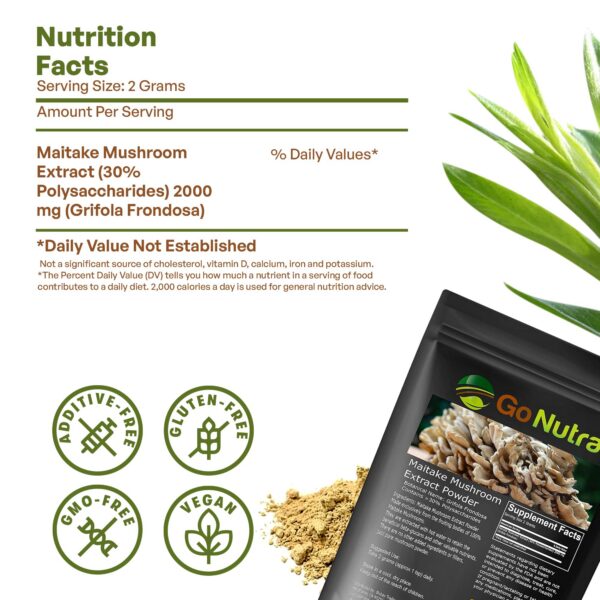 Polvo de hongos maitake extracto natural para salud digestiva