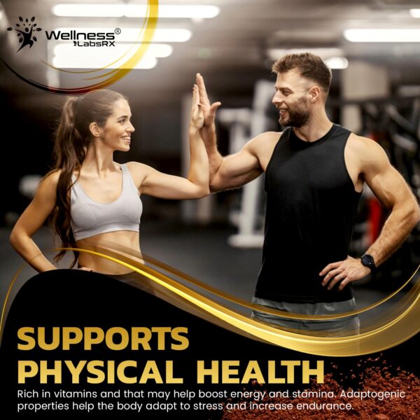 Polvo hongos WELLNESS LABSRX con ingredientes naturales y orgánicos