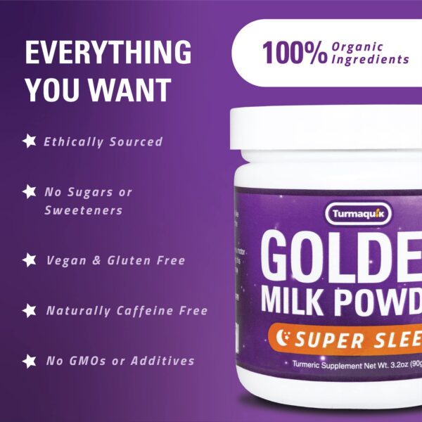 Polvo para leche dorada Turmaquik relajación sin azúcar