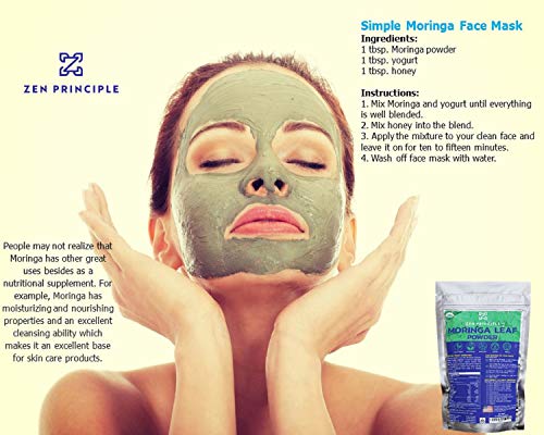 Polvo de Moringa añadido a smoothie verde