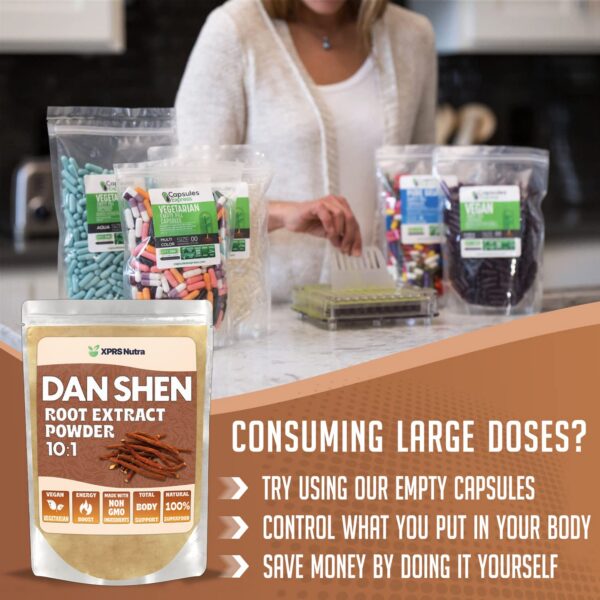 Version 1.0.0 Polvo raíz Dan Shen salvia roja XPRS Nutra 4 onzas paquete