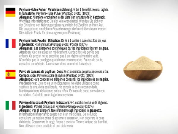 Polvo natural DR WAKDE'S Psyllium 100 gramos vista fondo