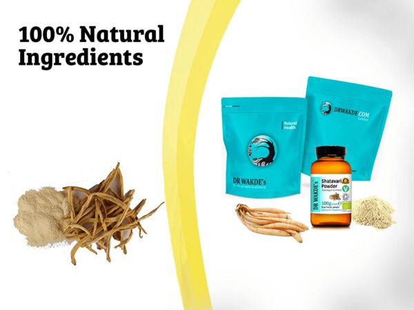 Polvo natural DR WAKDE'S Shatavari para bienestar y salud diaria