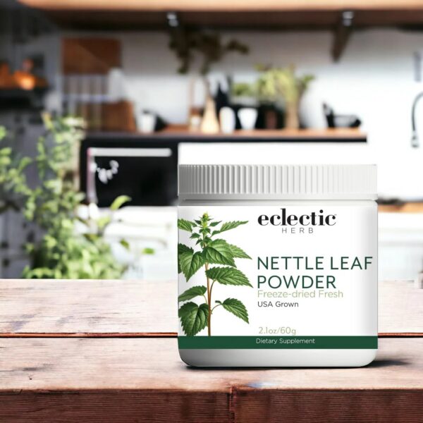 Version 1.0.0 Polvo natural de hoja de ortiga orgánica Eclectic Institute