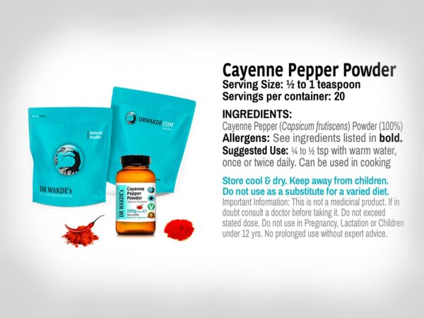 Version 1.0.0 Polvo pimienta cayena DR WAKDE'S para cocina y salud