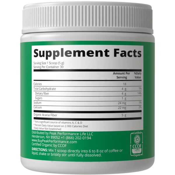 Polvo prebiótico Acacia Senegal para bienestar intestinal