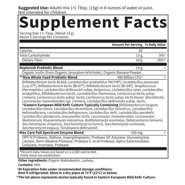 Version 1.0.0 Polvo probiótico certificado USDA Organic Garden of Life