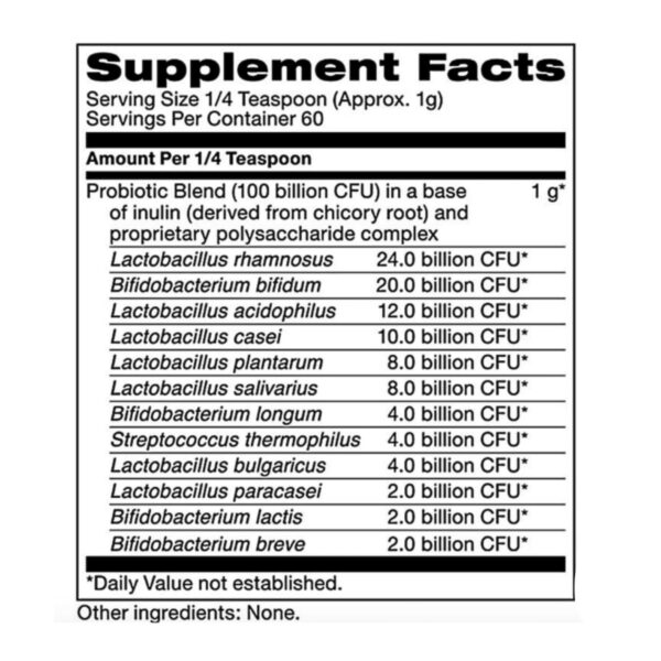 Paquete polvo probiótico Klaire Labs para salud intestinal inmunológica