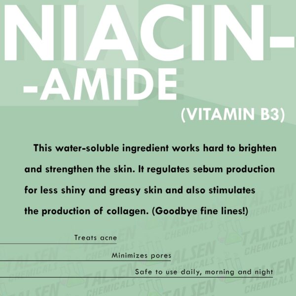 Version 1.0.0 polvo puro niacinamida para piel talsen