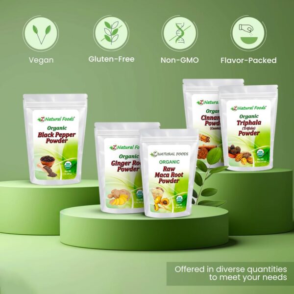 Version 1.0.0 Triturado orgánico polvo triphala sin GMO y sin gluten