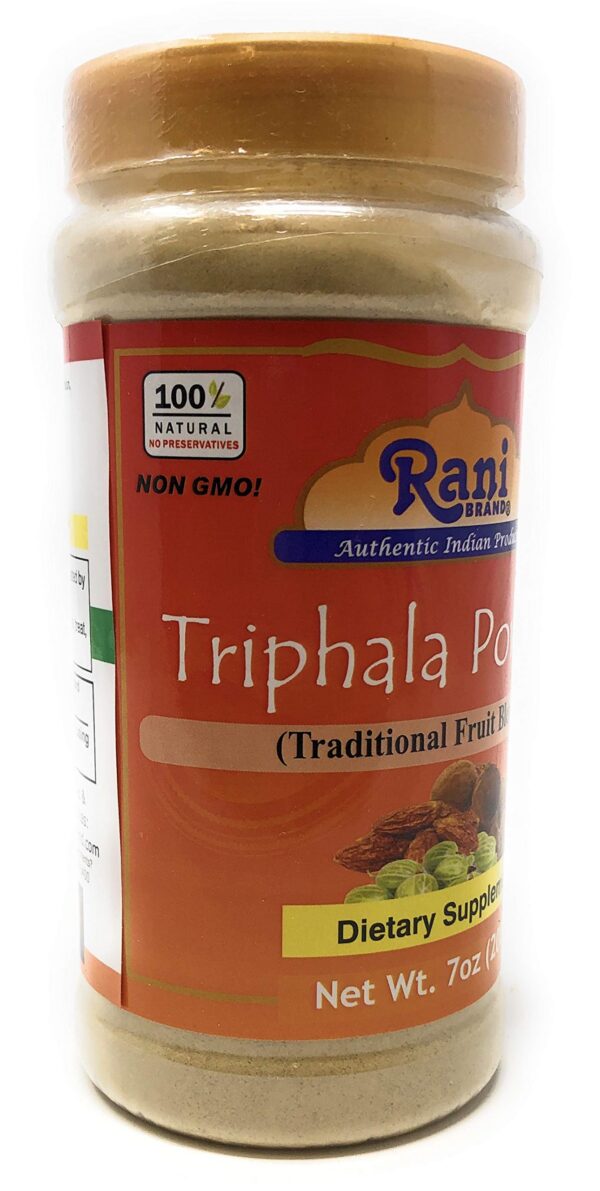 Version 1.0.0 Polvo Rani Triphla en envase plástico sin barrera