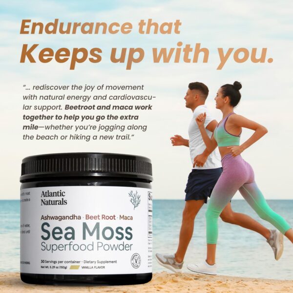 Polvo Sea Moss Atlantic Naturals para nutrición y energía