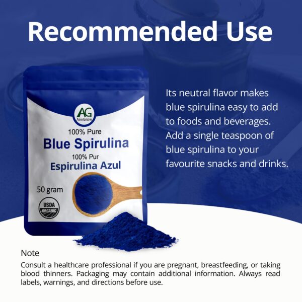 Polvo spirulina azul kosher sin gluten Aimgrow