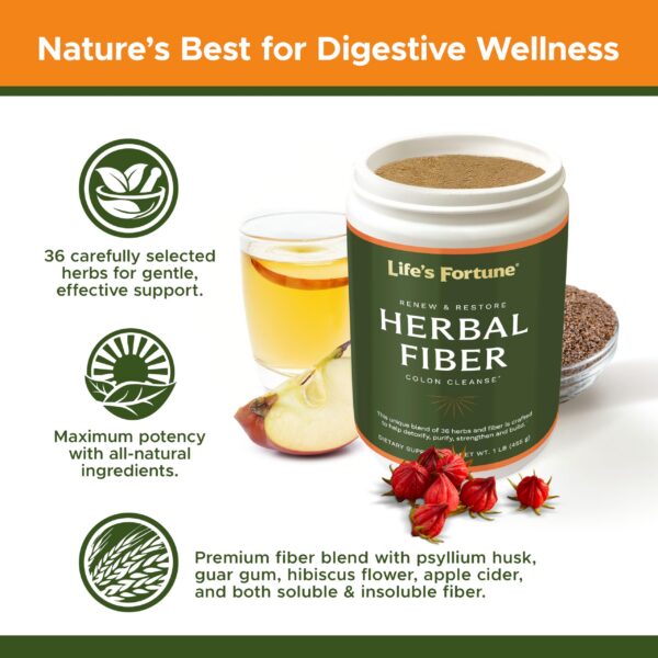 Polvo de suplemento para salud intestinal y limpieza