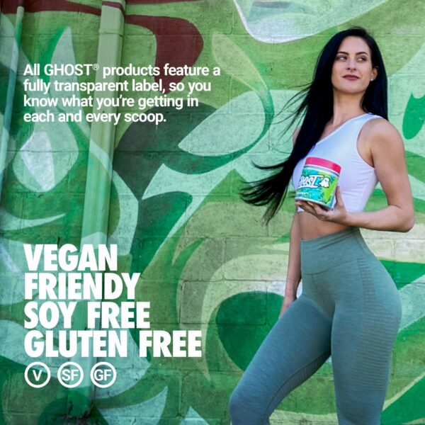 Polvo vegano GHOST Greens con espirulina y chlorella sabor lima