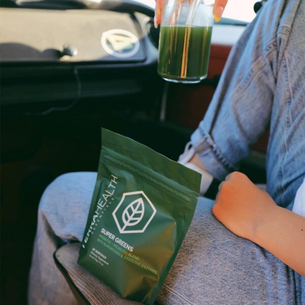 Polvo vegetal multivitamínico orgánico Terra Health Essentials Super Greens