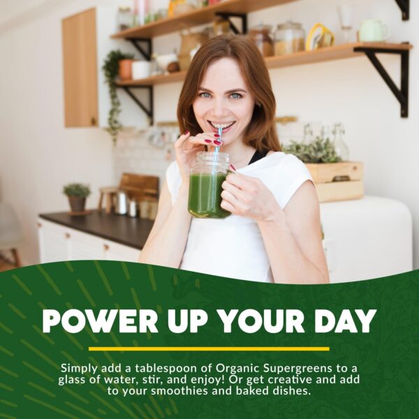 Polvo verde orgánico Paleovalley con fibra prebiótica para salud