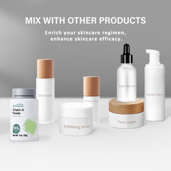 Polvo de Vitamina A para cuidado facial