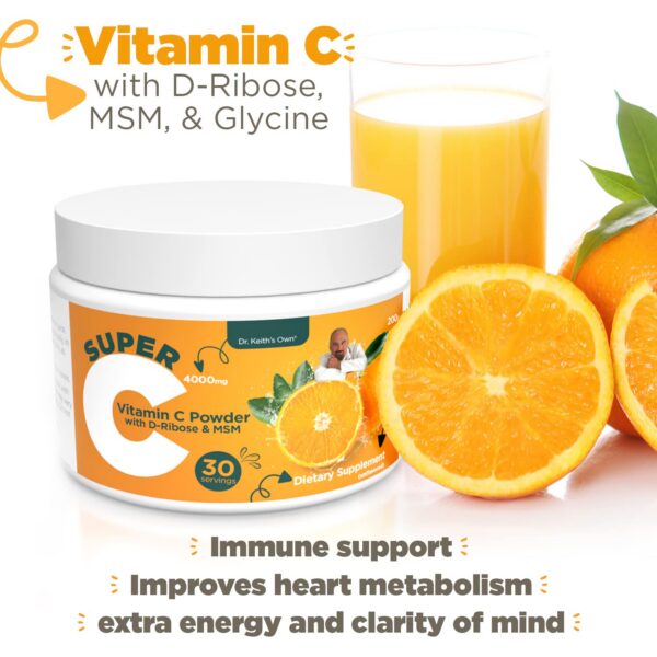 Polvo vitamina C Dr Keith's pureza alta potencia