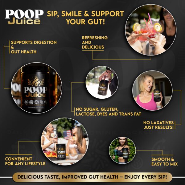 Poop Juice prebiótico probiótico suplemento sin lactosa
