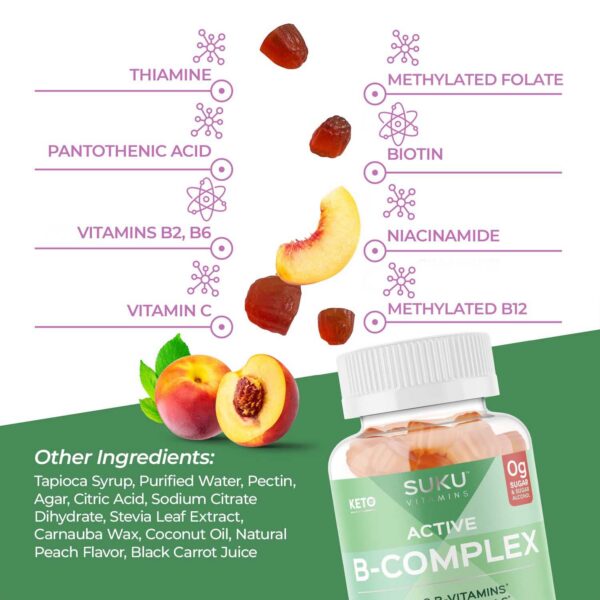 Version 1.0.0 Porción gomitas SUKU complejo B vegano con 8 vitaminas B