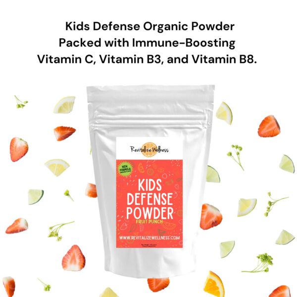 Powder scoop with Kids Defense Powder