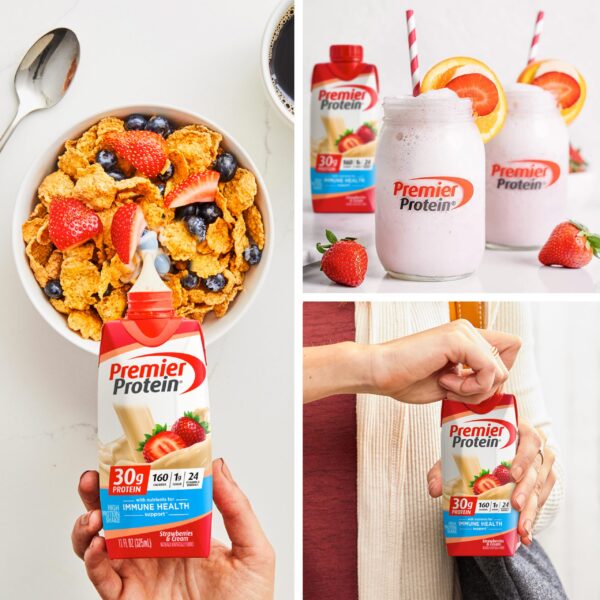 Frasco de Premier Protein Shake con tapa