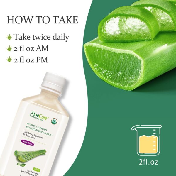 AloeCure jugo de aloe vera orgánico botella y caja empaquetada