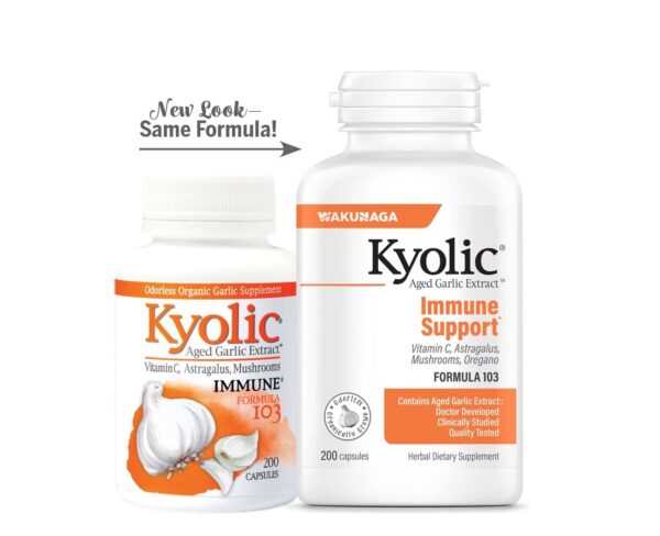 Presentación Kyolic ajo envejecido suplemento inmune fuerte