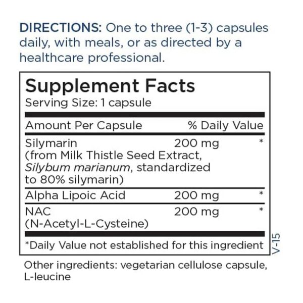 Presentación Metabolic Maintenance detox hepático 60 cápsulas vegetales