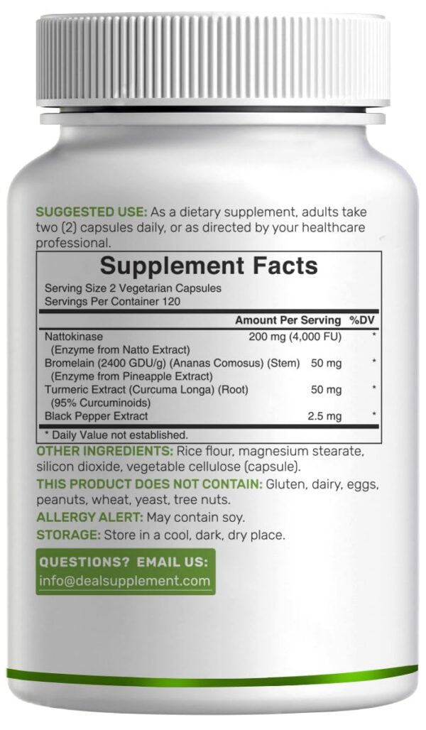 Presentación de Nattokinase 240 cápsulas