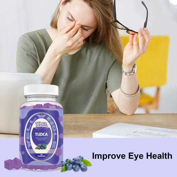 Presentación paquete gomas tudca Well&Whole 60 unidades