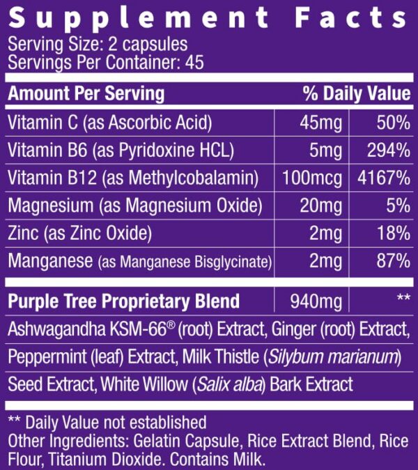 Version 1.0.0 Presentación y pastillas suplemento purple tree Next Day