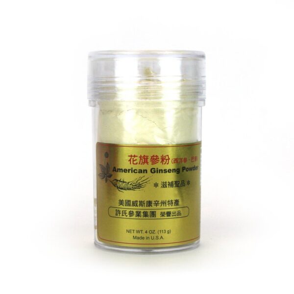 Presentación de polvo ginseng para regalo y frescura