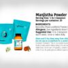 presentación polvo manjistha ayurvédico natural vegano