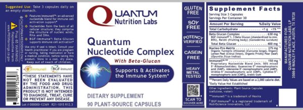 Presentación QNL Quantum Nucleotide Complex cápsulas vegetales