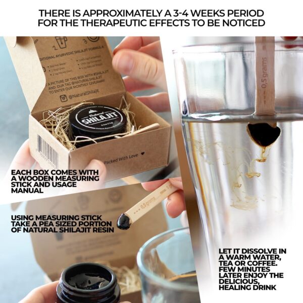 Version 1.0.0 Presentación del suplemento Shilajit en bastones con miel cruda