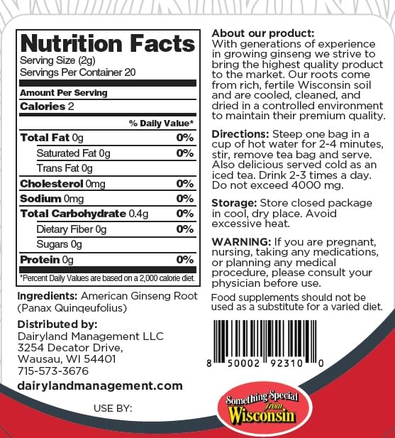 Version 1.0.0 presentación té ginseng americano de alta calidad