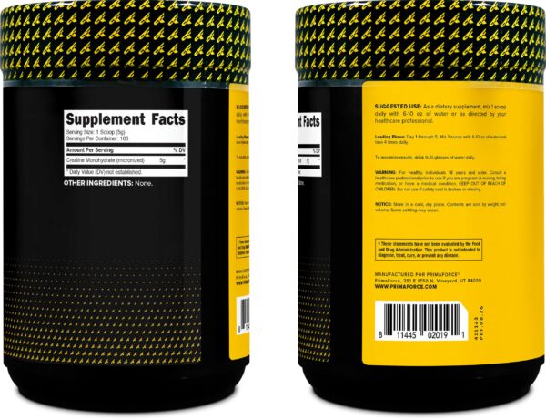 Version 1.0.0 Tapa de Primaforce Creatine Micronized